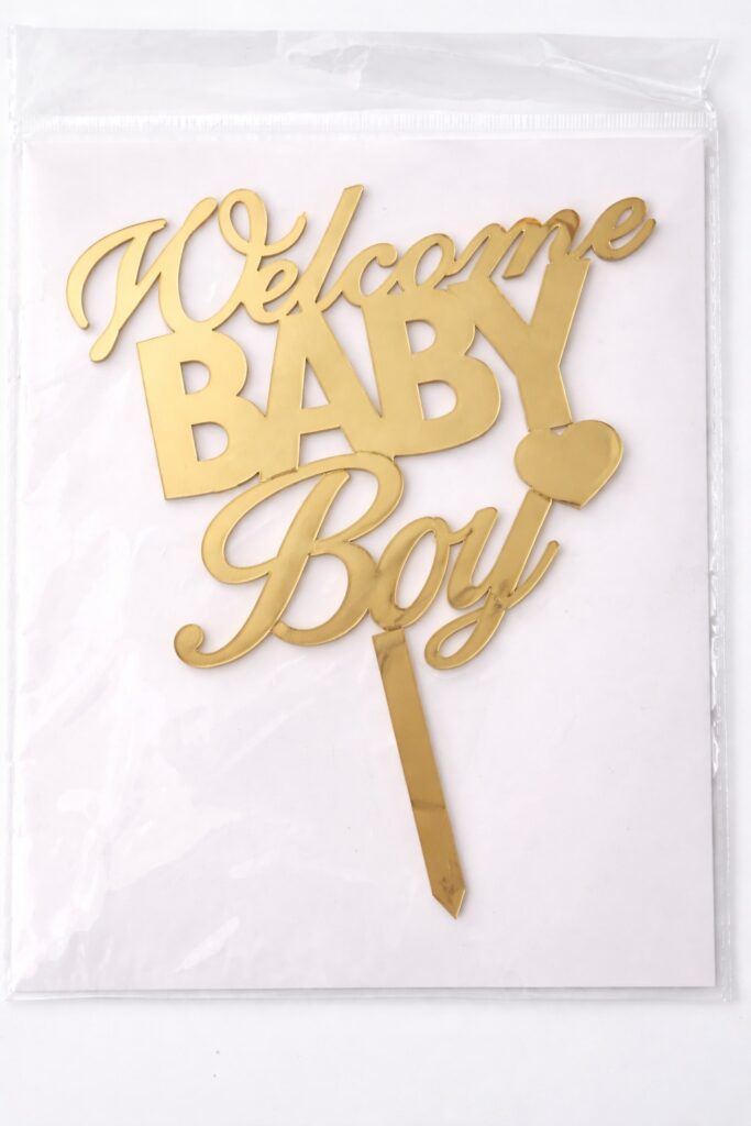 Topper gâteau “Welcome Baby Girl / Boy”