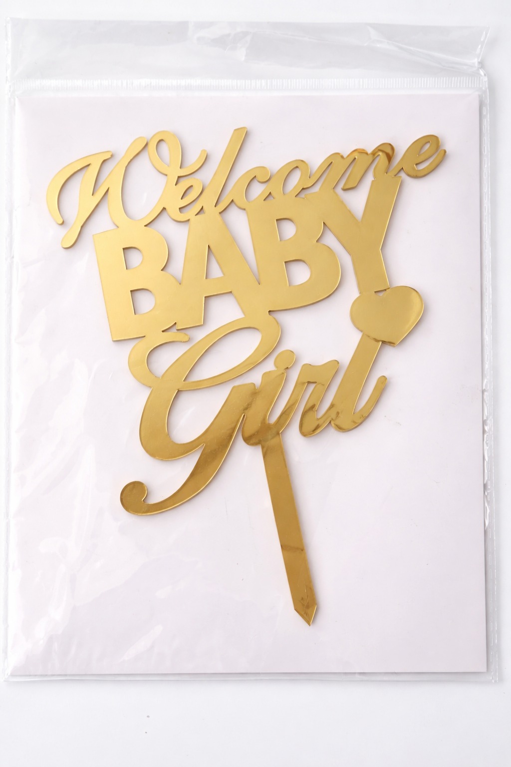 Topper gâteau “Welcome Baby Girl / Boy”