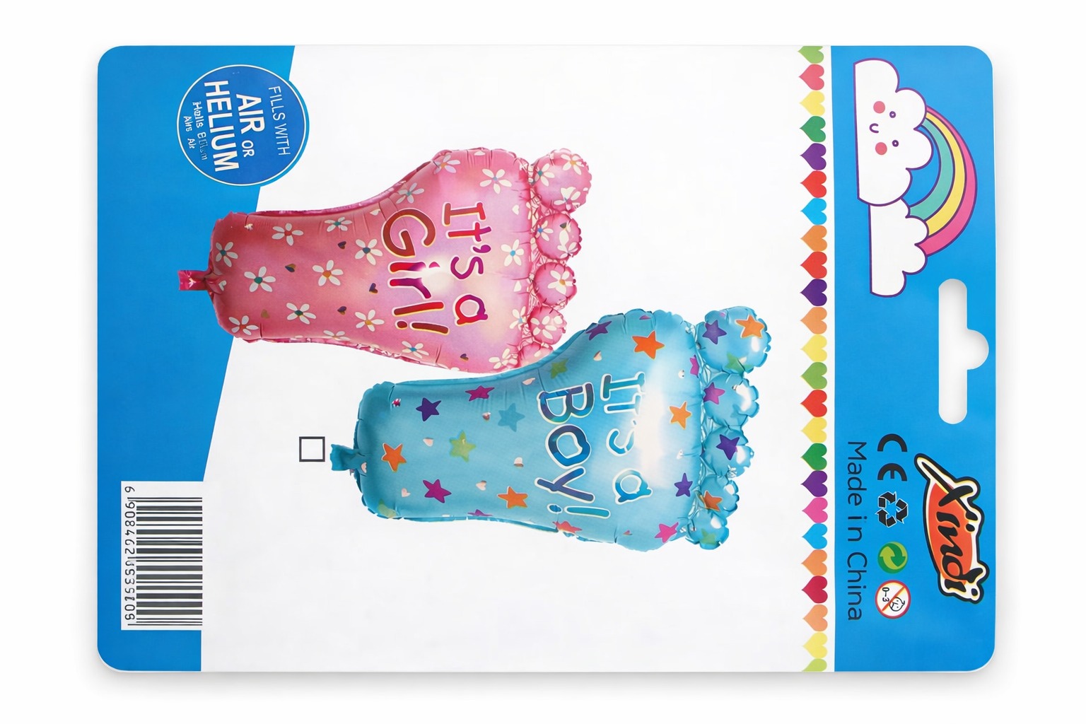Ballons aluminium pieds bébé