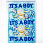 Rideau décoratif bleu “It’s a Boy”
