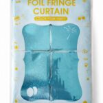Rideau décoratif bleu (frange)