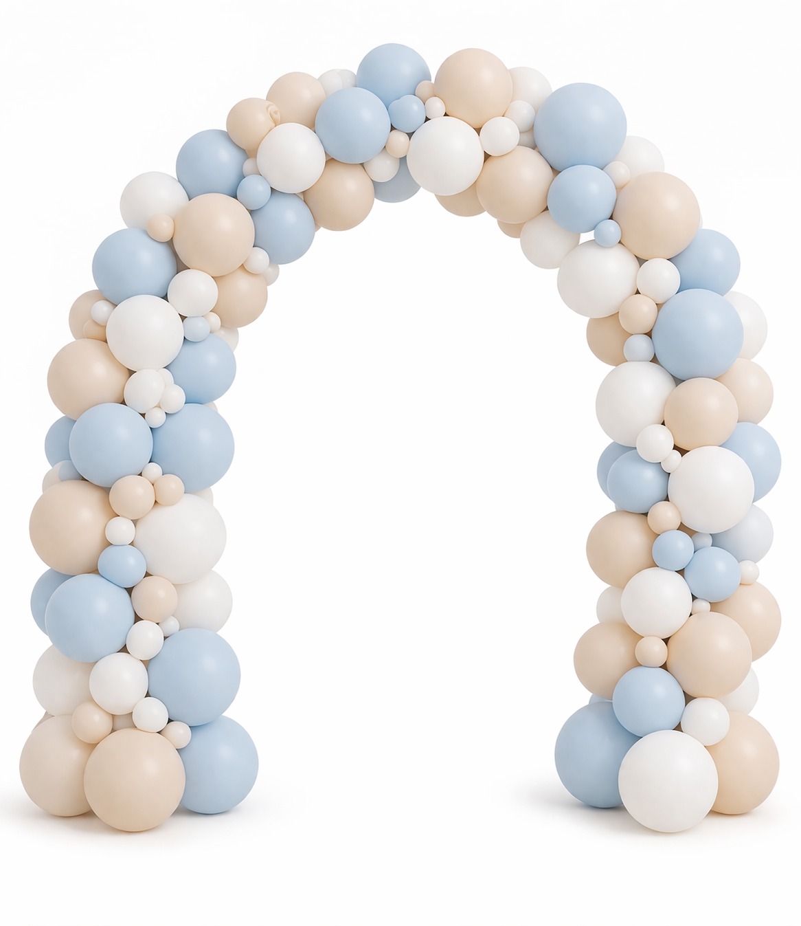 Ballons pastel (bleu, beige, blanc)