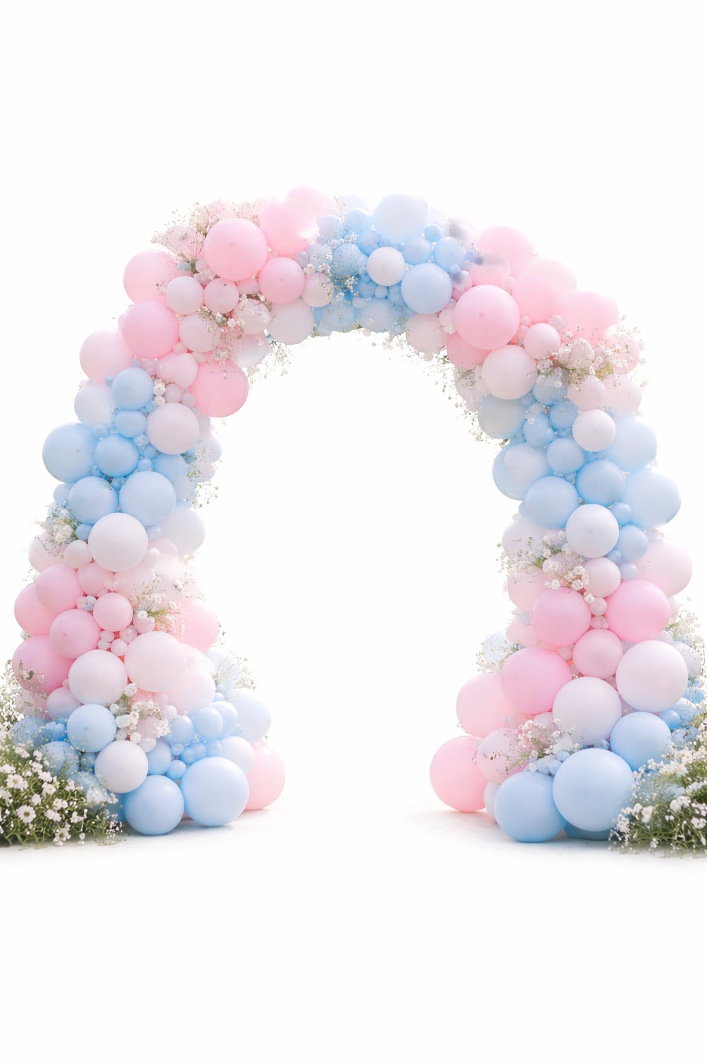 Arche de ballons bleu/rose