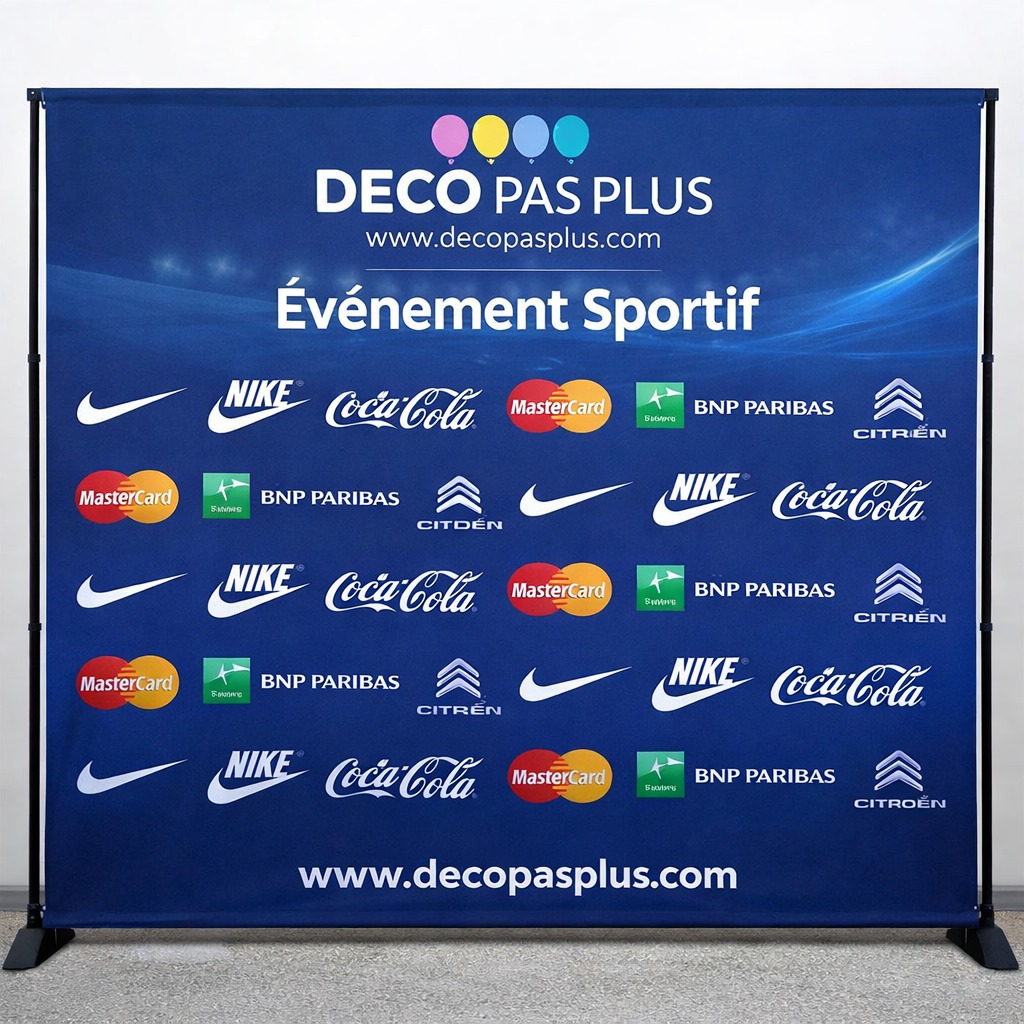 Backdrop personnalisé logo et publicitaires
