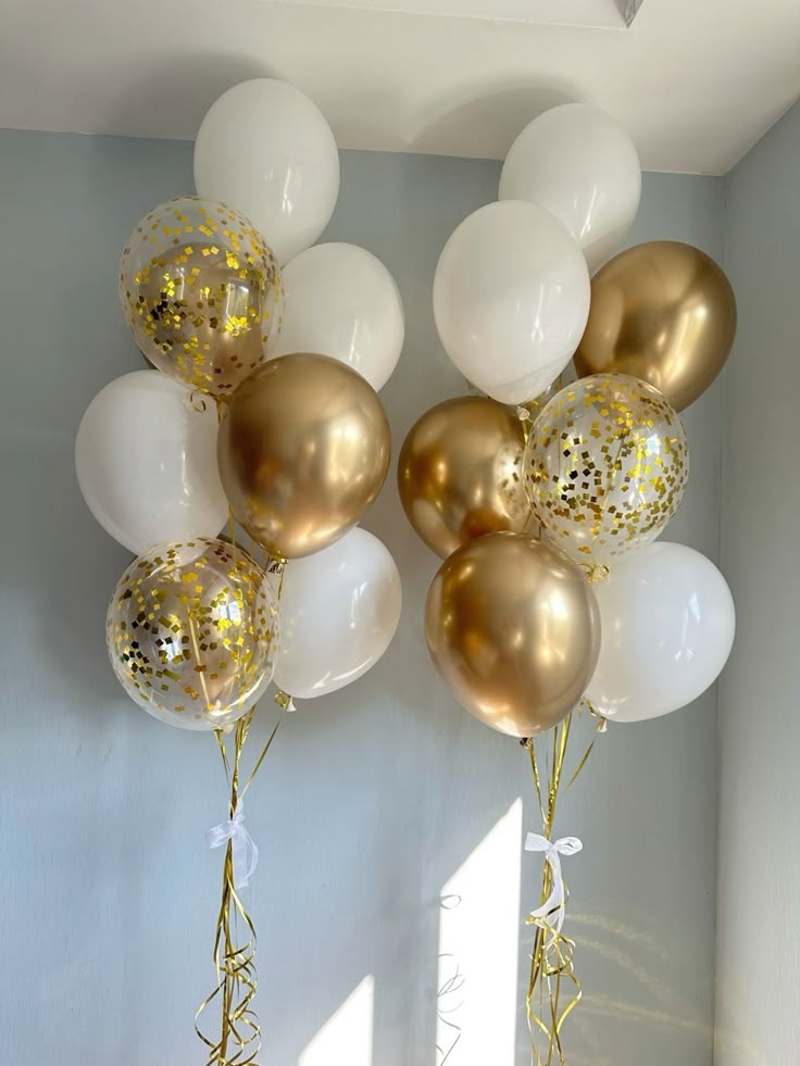 Ballons Or/Blanc